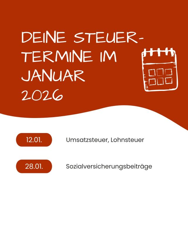 Steuertermine Januar 2026