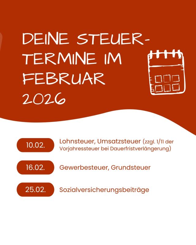 Steuertermine Februar 2026