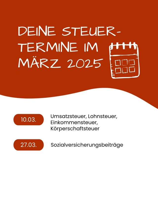 Steuertermine März 2025