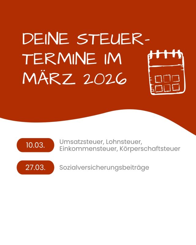 Steuertermine März 2026