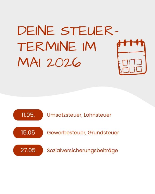 Steuertermine Mai 2026
