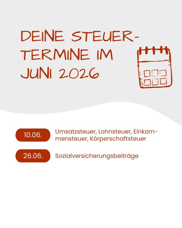 Steuertermine Juni 2026